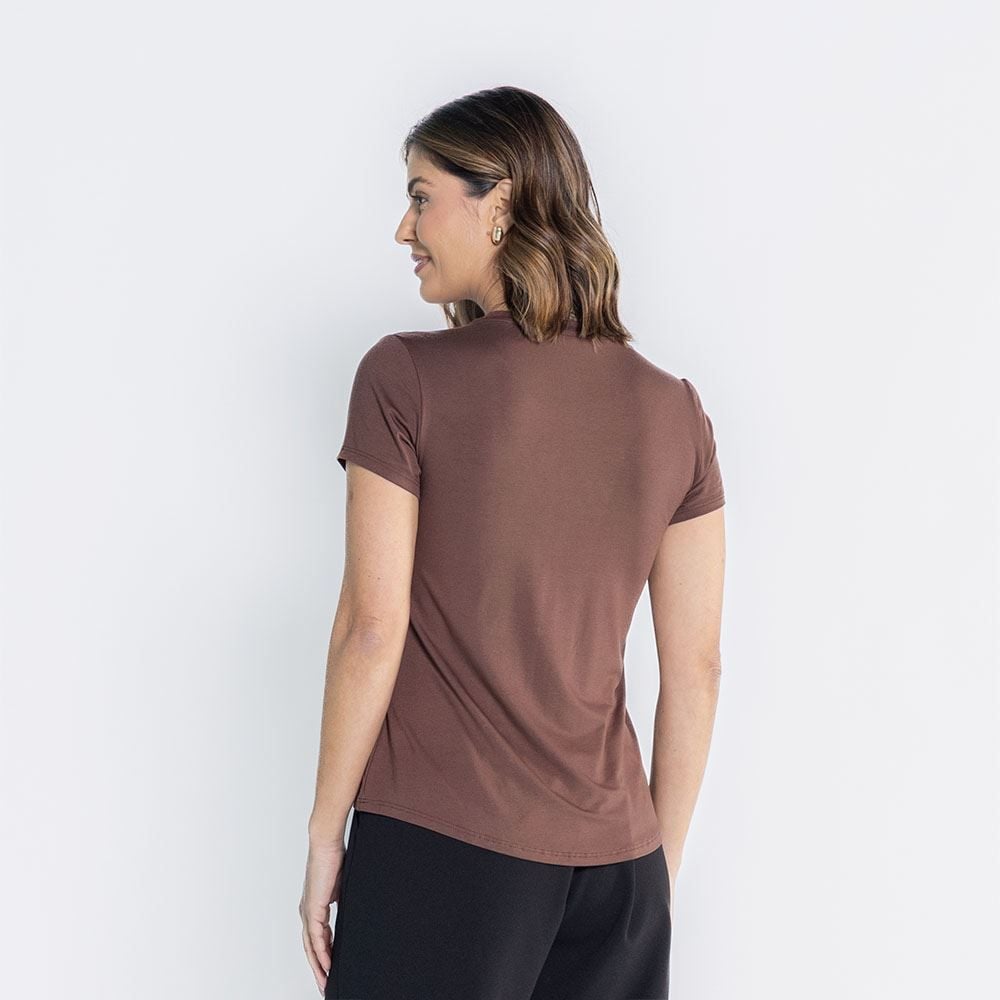 Blusa Feminina De Viscose Com Decote Em V Patricia Foster