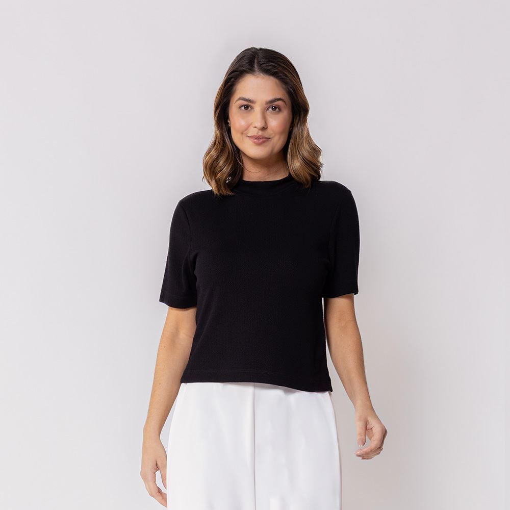 Blusa Feminina Gola Alta Patricia Foster