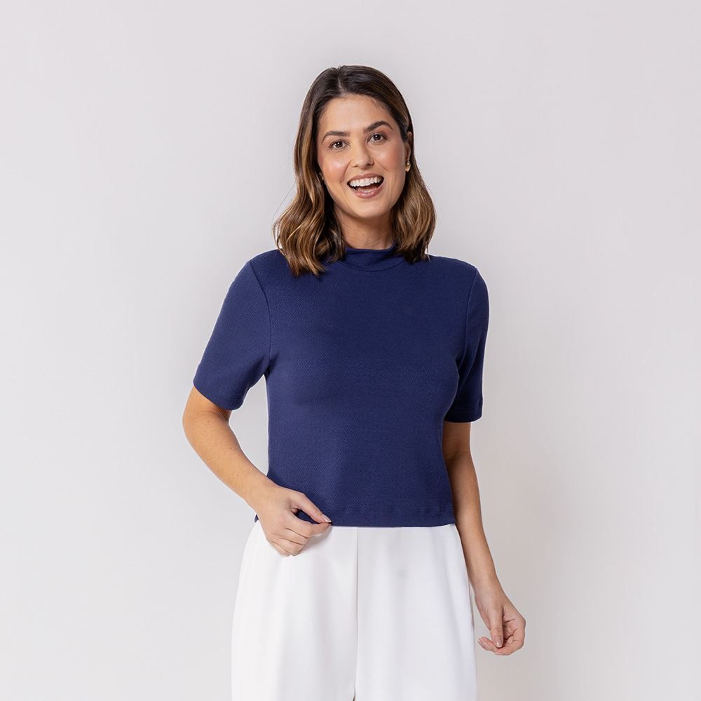 Blusa Feminina Gola Alta Patricia Foster