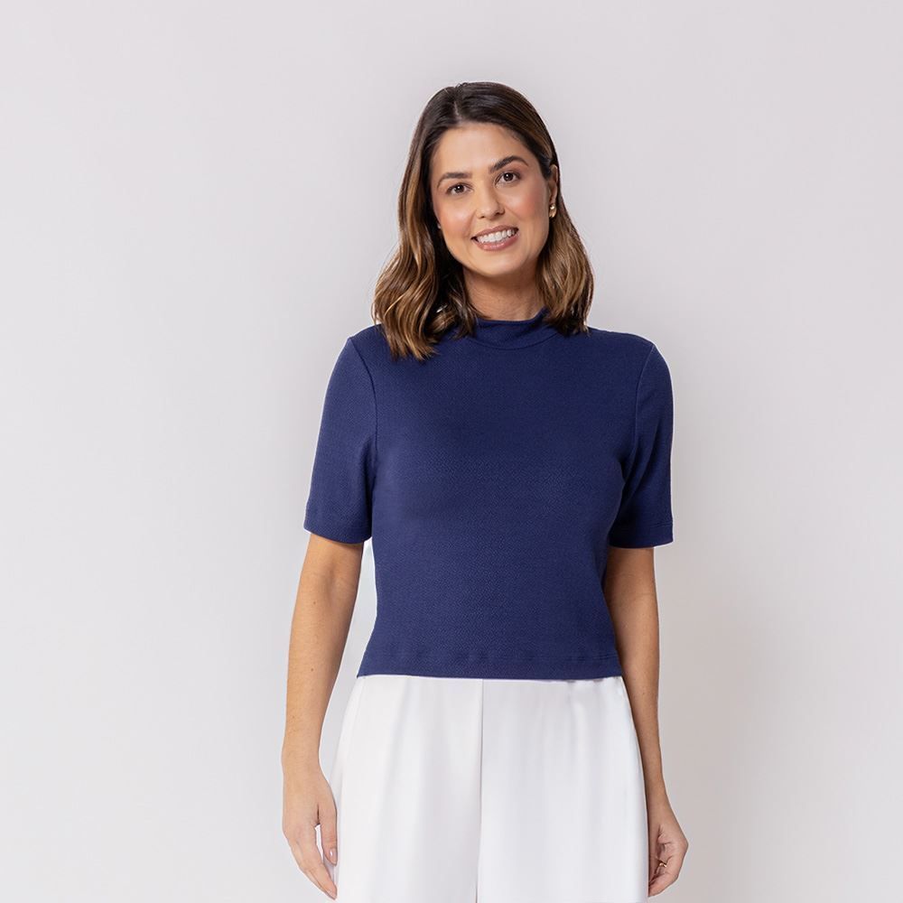 Blusa Feminina Gola Alta Patricia Foster