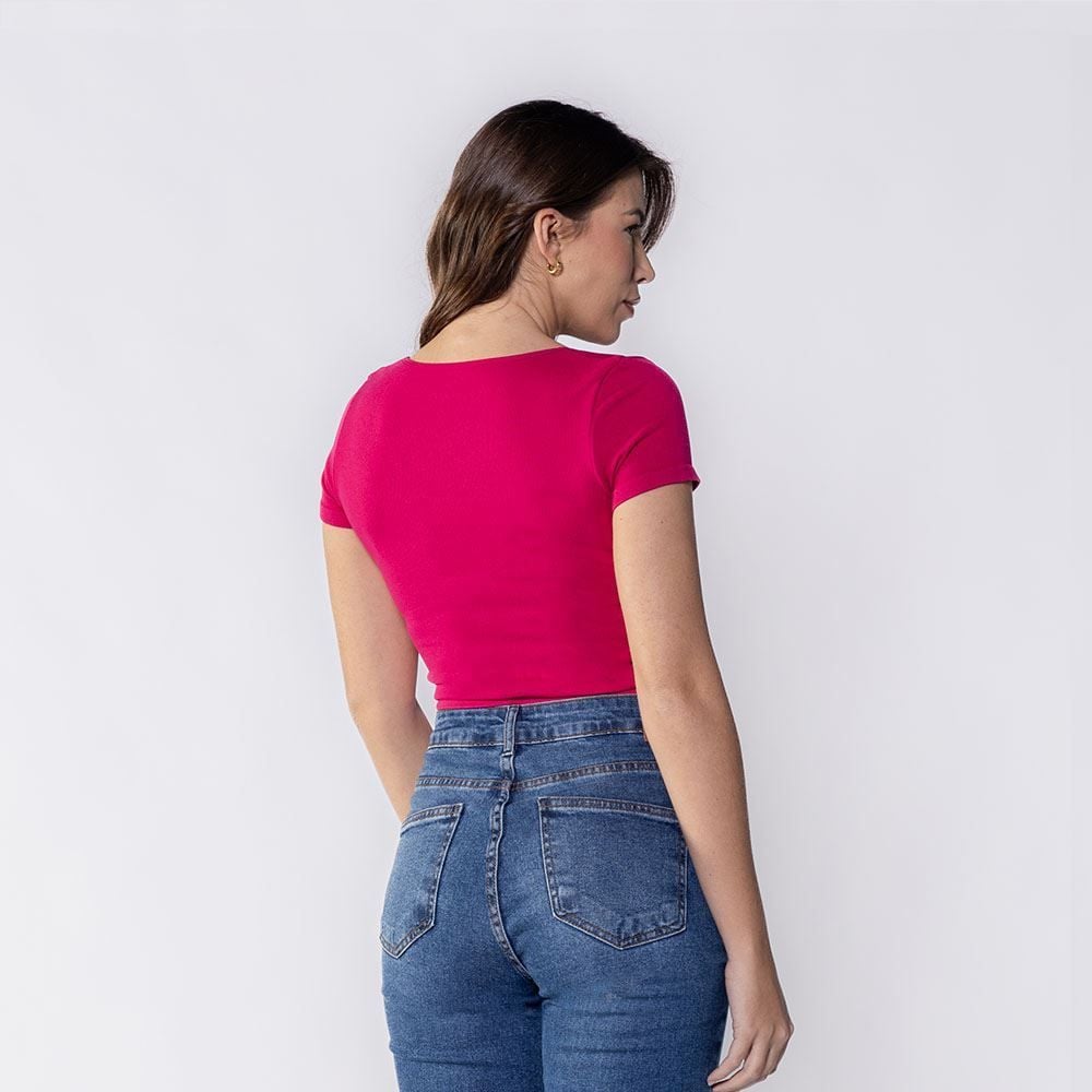 Blusa Feminina Manga Curta Canelada Boby Blues