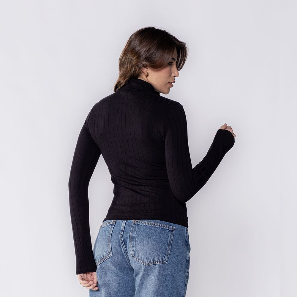 Blusa Feminina Manga Longa De Viscose Patricia Foster