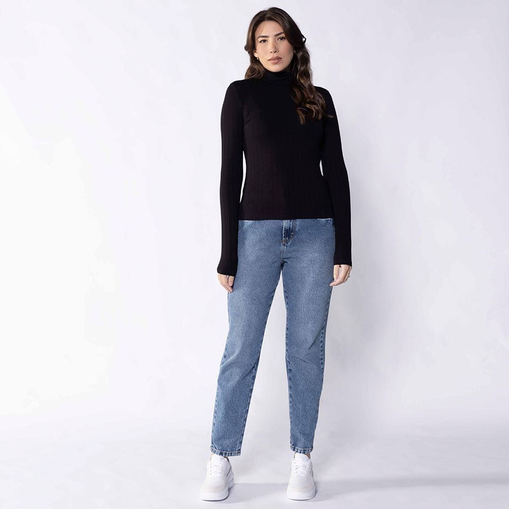 Blusa Feminina Manga Longa De Viscose Patricia Foster