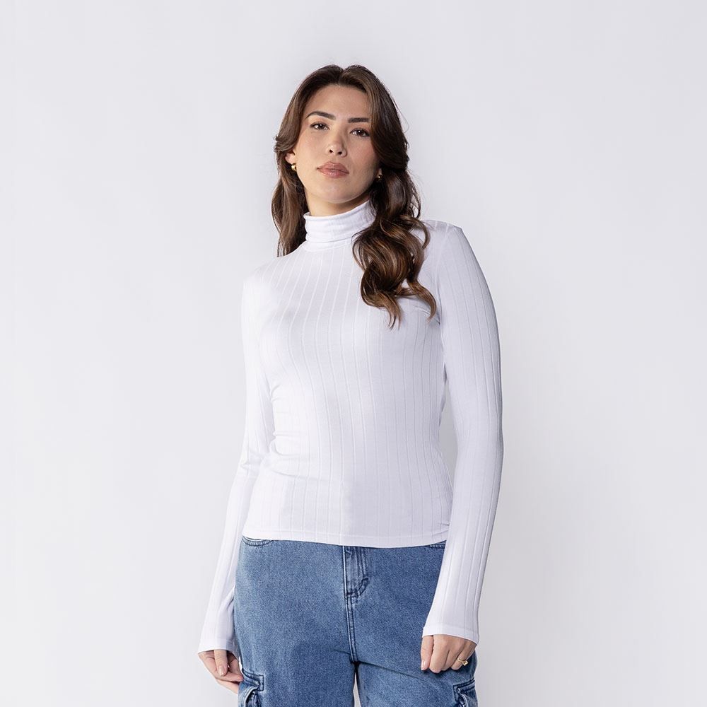 Blusa Feminina Manga Longa De Viscose Patricia Foster