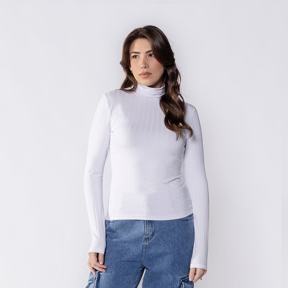 Blusa Feminina Manga Longa De Viscose Patricia Foster