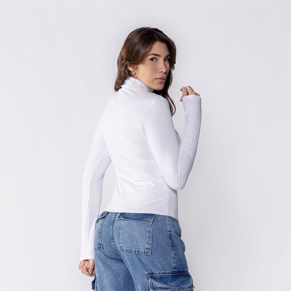 Blusa Feminina Manga Longa De Viscose Patricia Foster