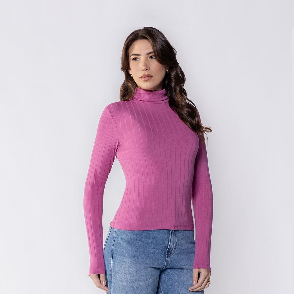 Blusa Feminina Manga Longa De Viscose Patricia Foster