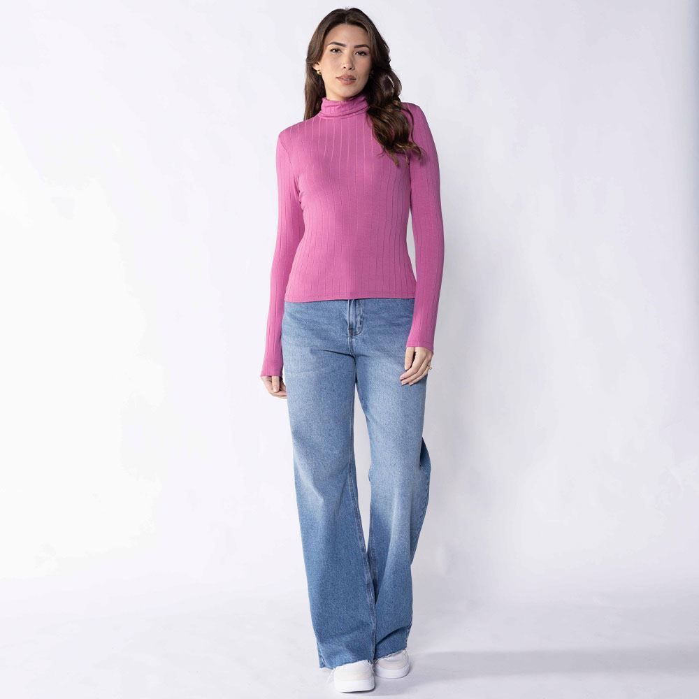 Blusa Feminina Manga Longa De Viscose Patricia Foster