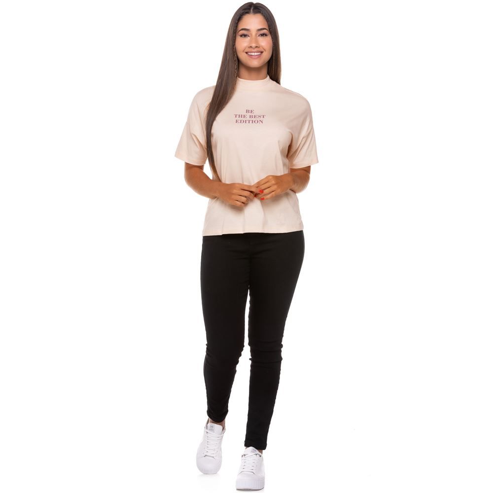 Blusa Gola Alta com Escrita Frontal Boby Blues