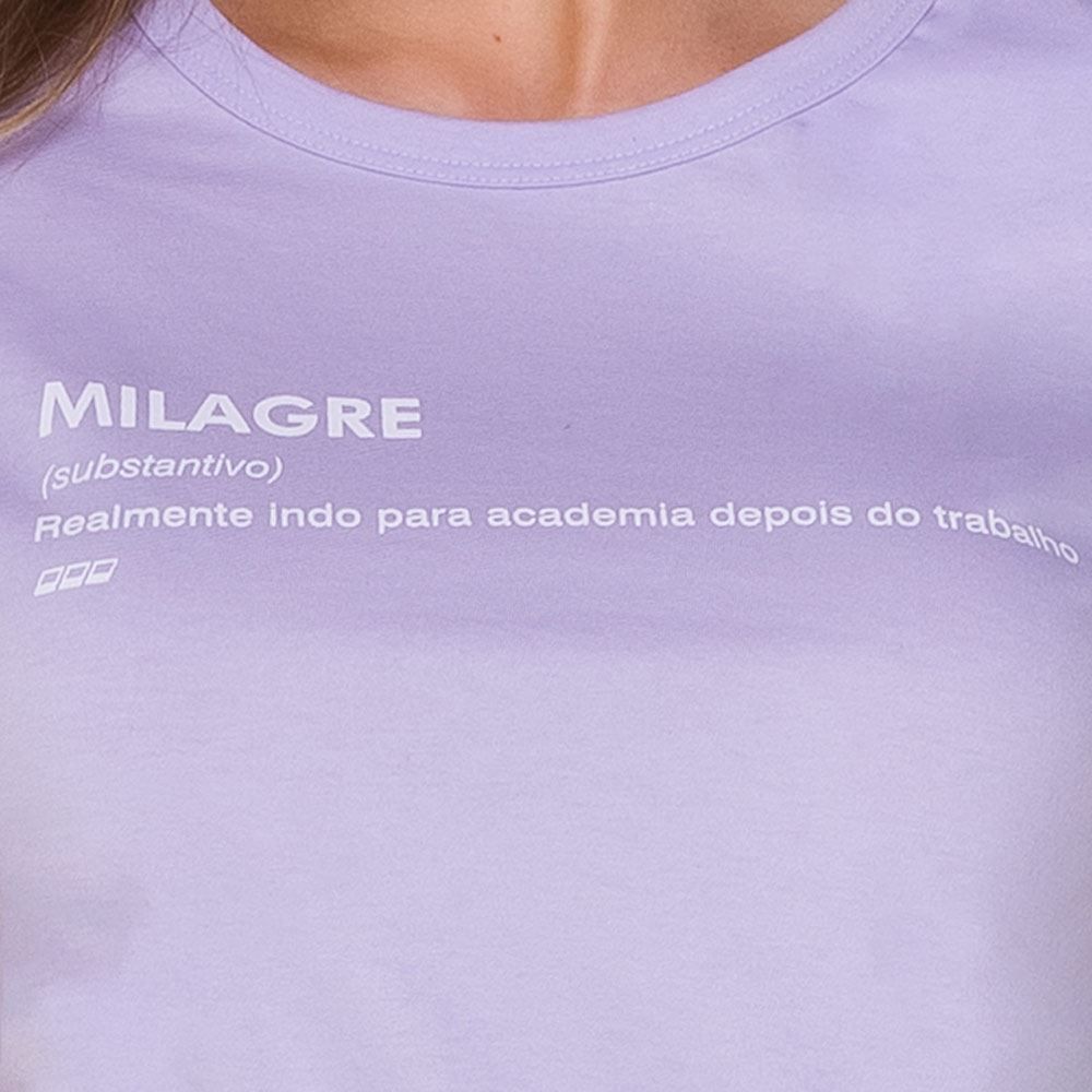 Blusa Malha + Elástico Barra Estampa Milagre Scream