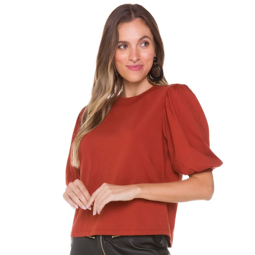 Blusa Malha Manga Bufante Boby Blues