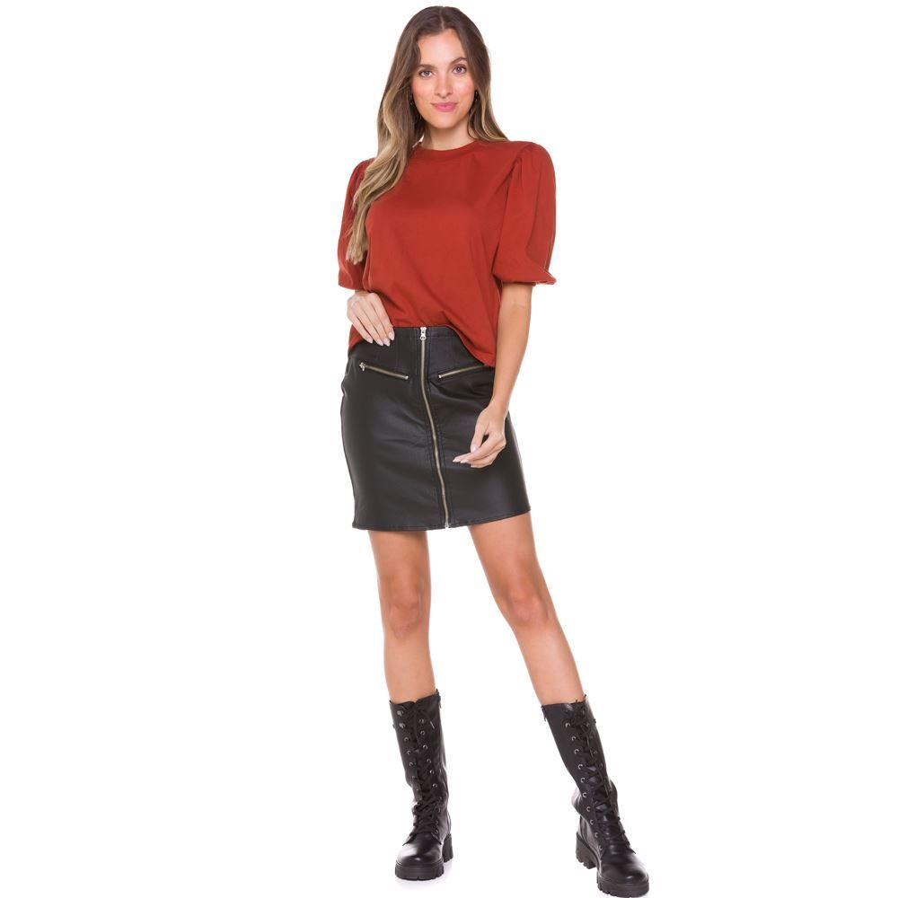 Blusa Malha Manga Bufante Boby Blues