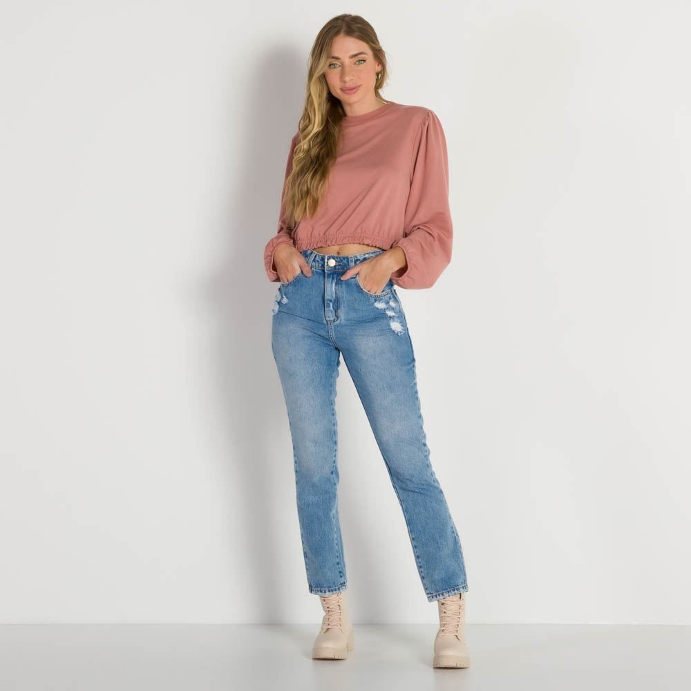 Blusa Manga Longa Sem Pelúcia Patrícia Foster