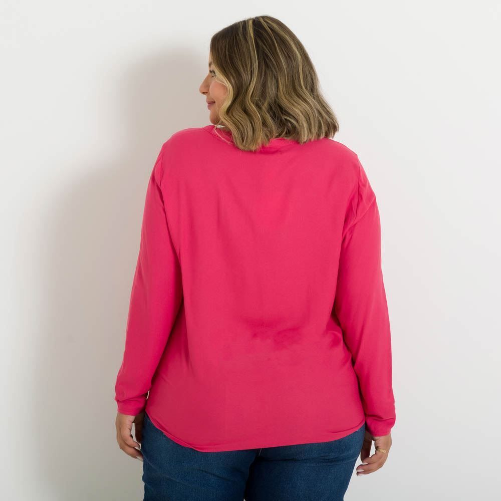 Blusa Plus Size Com Botões Patrícia Foster Mais