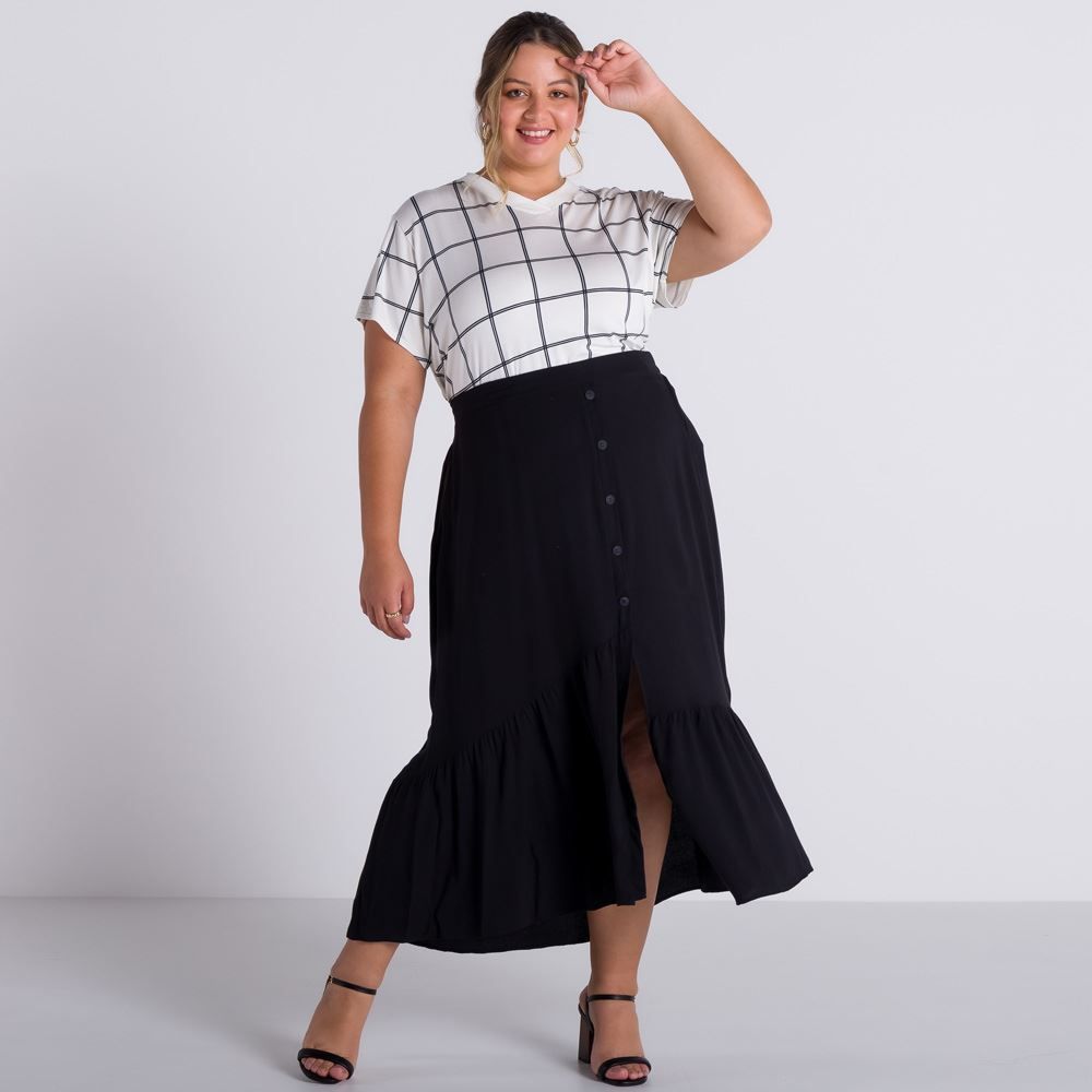 Blusa Plus Size Gride Patrícia Foster