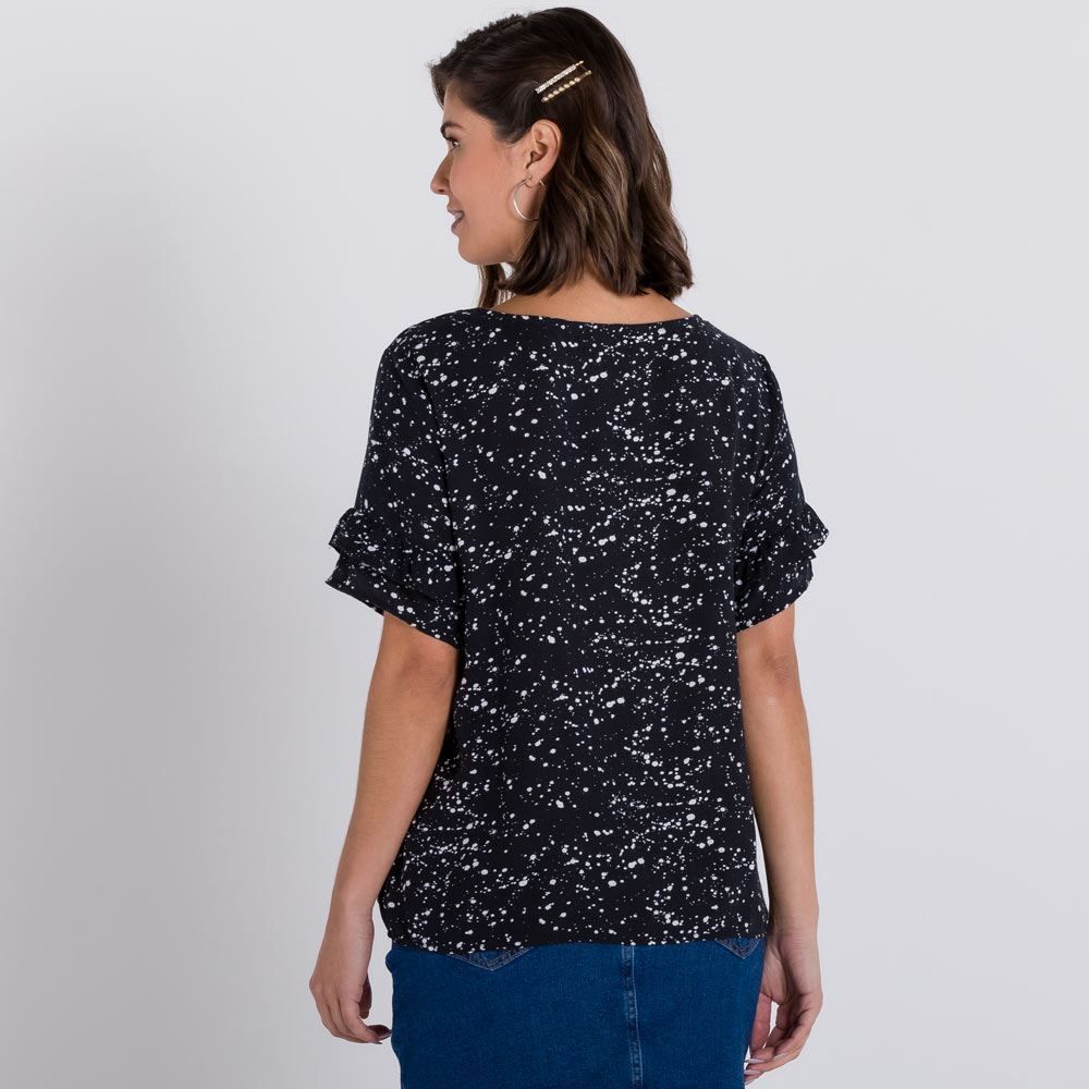 Blusa Tricoline com Respingos Patrícia Foster