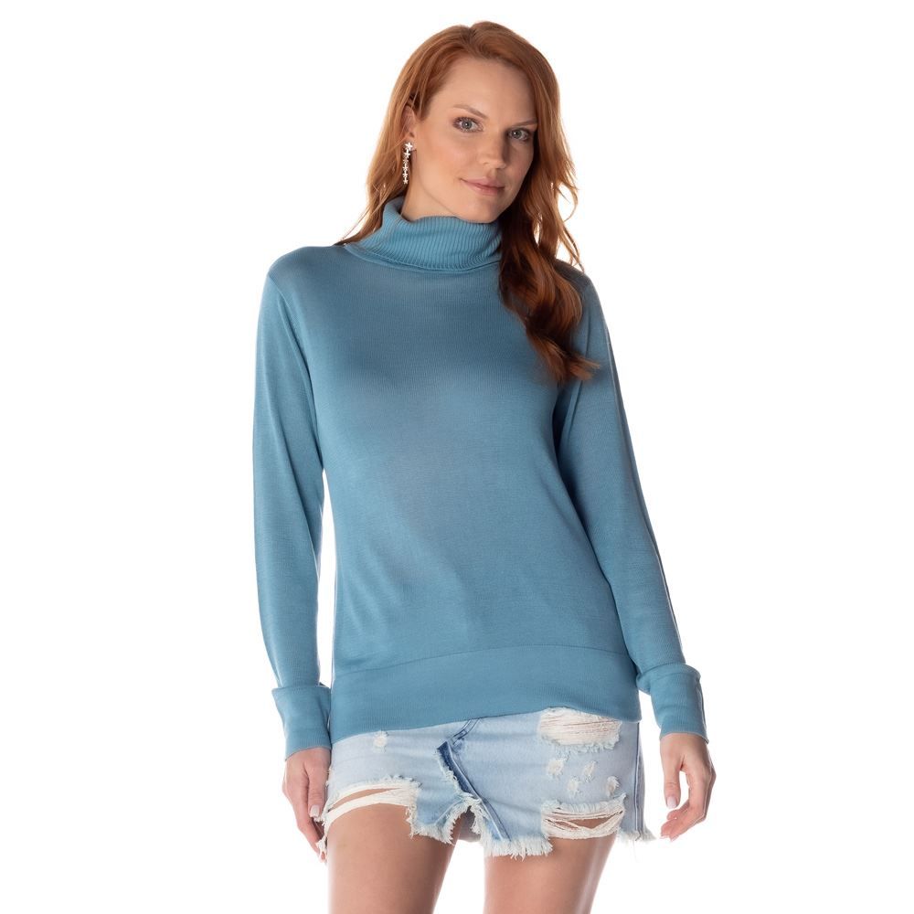 Blusa Tricot Gola Alta Patrícia Foster