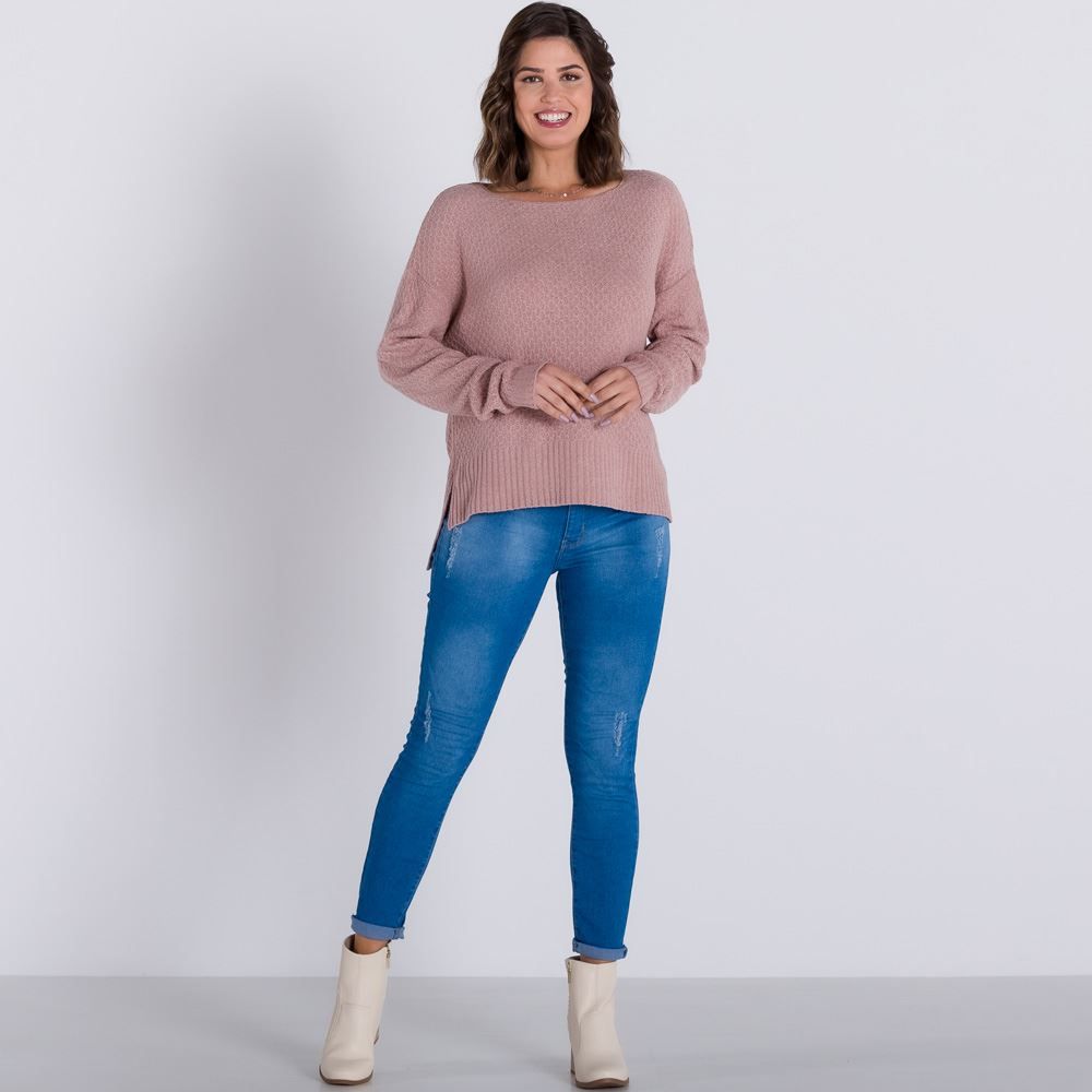 Blusa Tricot Ponto Escama Patrícia Foster