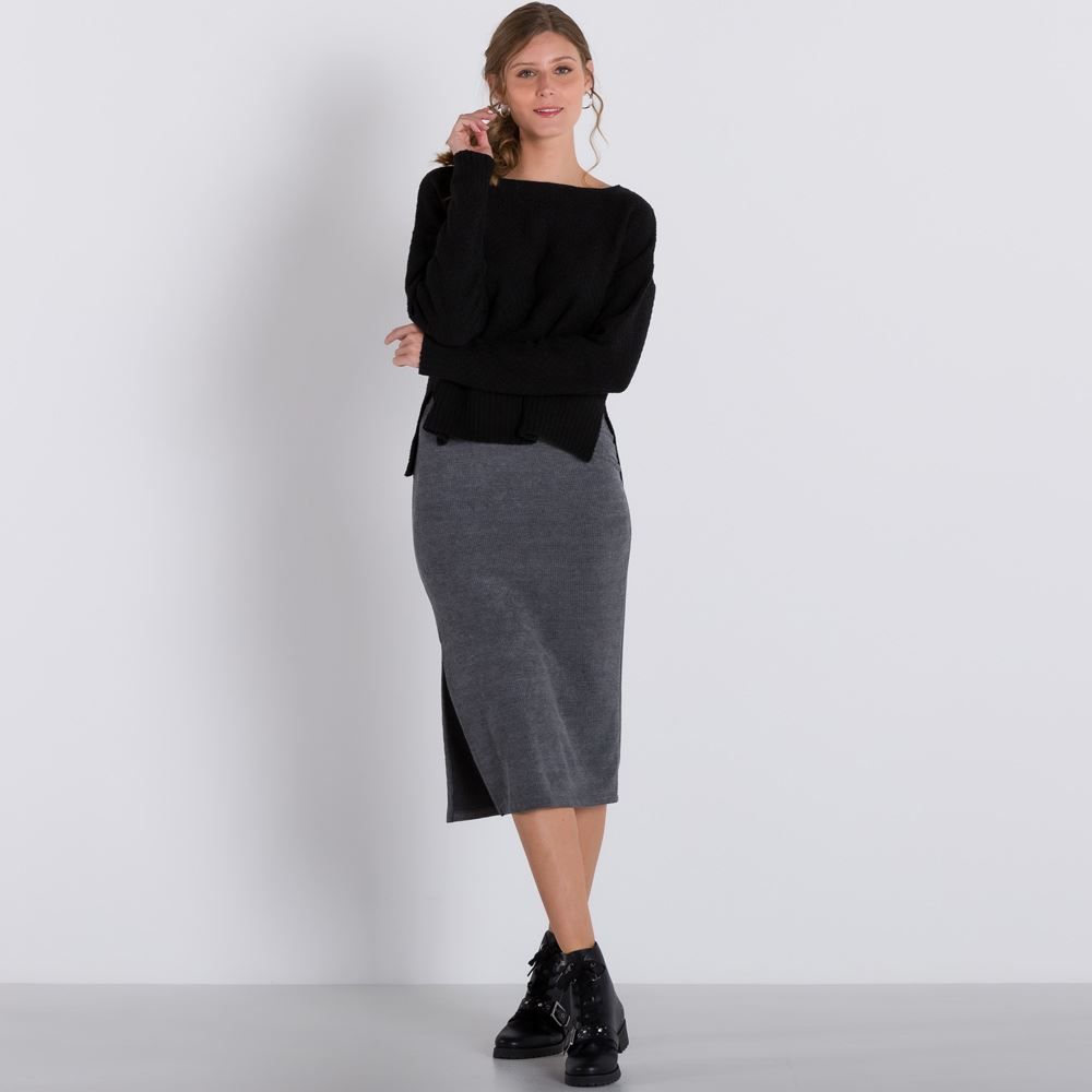 Blusa Tricot Ponto Escama Patrícia Foster