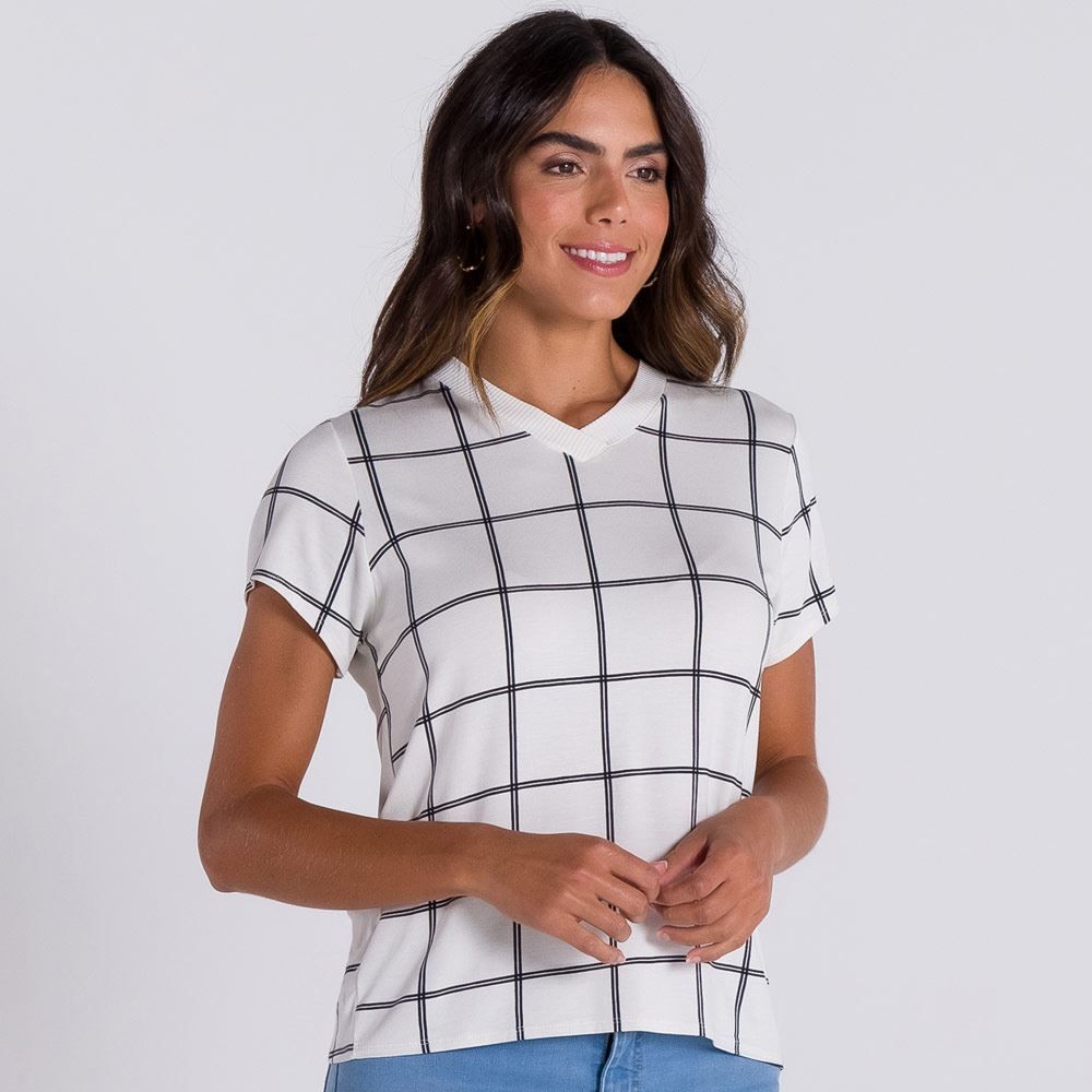 Blusa Viscose Gride Patrícia Foster