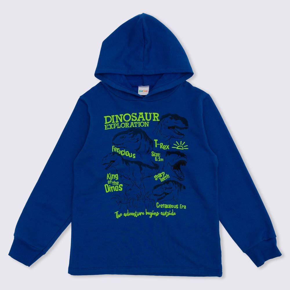 Blusão 4 a 10 anos Moletom com Capuz Dino Fakini