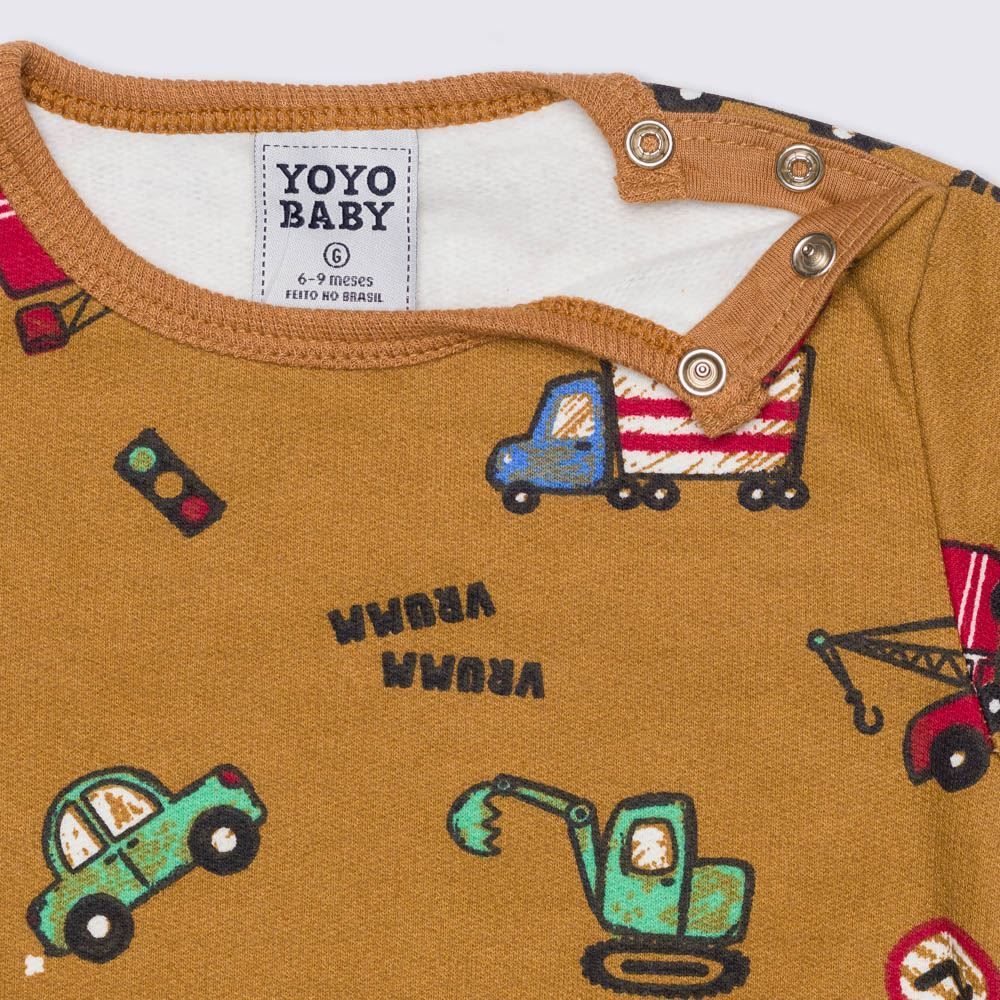 Blusão de Bebê Moletom Full Print Yoyo Baby