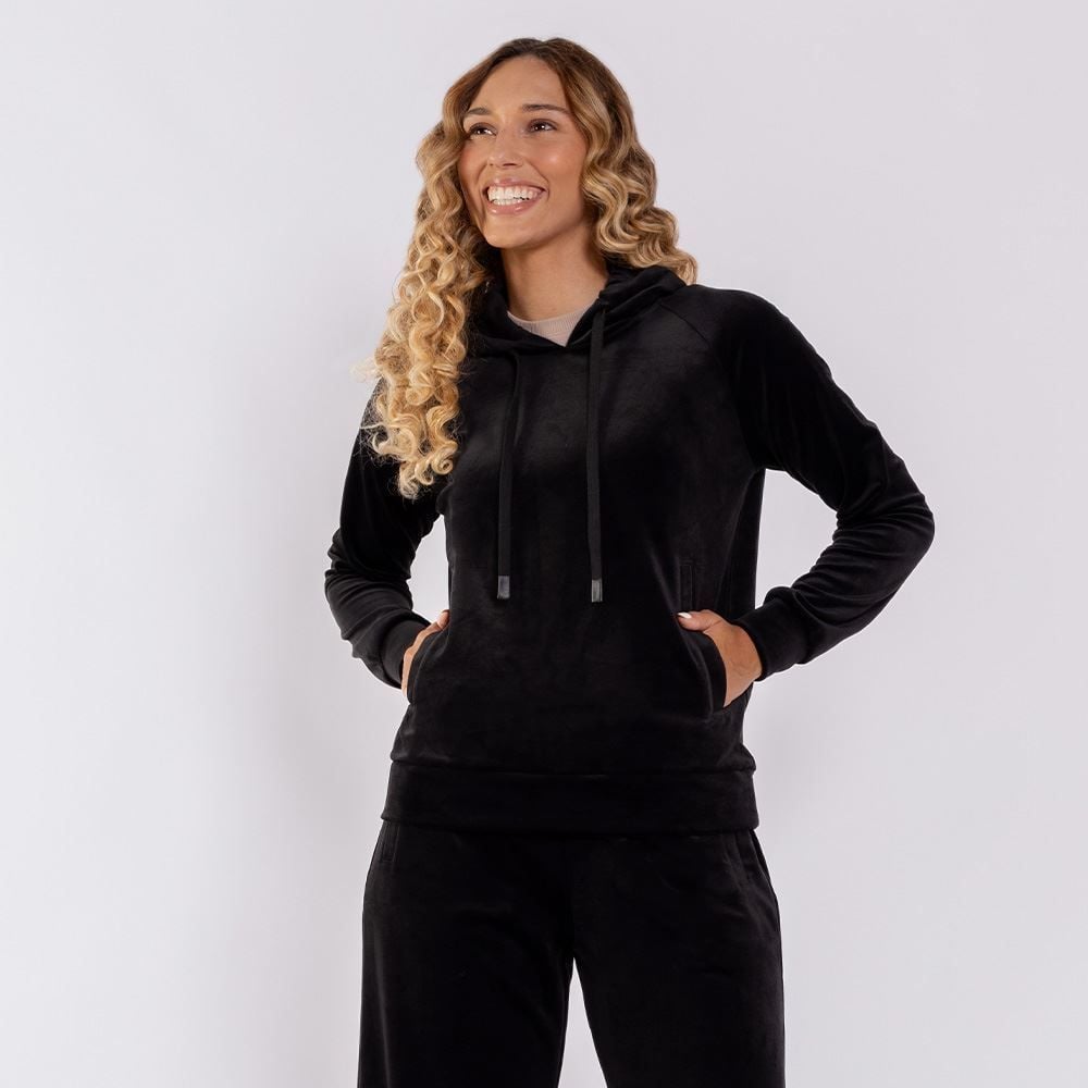 Blusão Feminino Esportivo Em Plush Com Capuz Scream