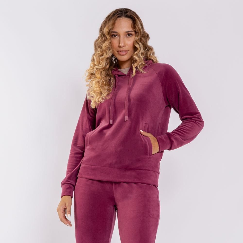 Blusão Feminino Esportivo Em Plush Com Capuz Scream