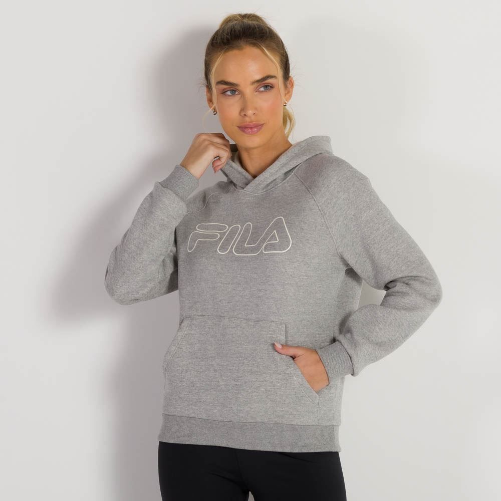 Blusão Letter Outline Peluciado Fila