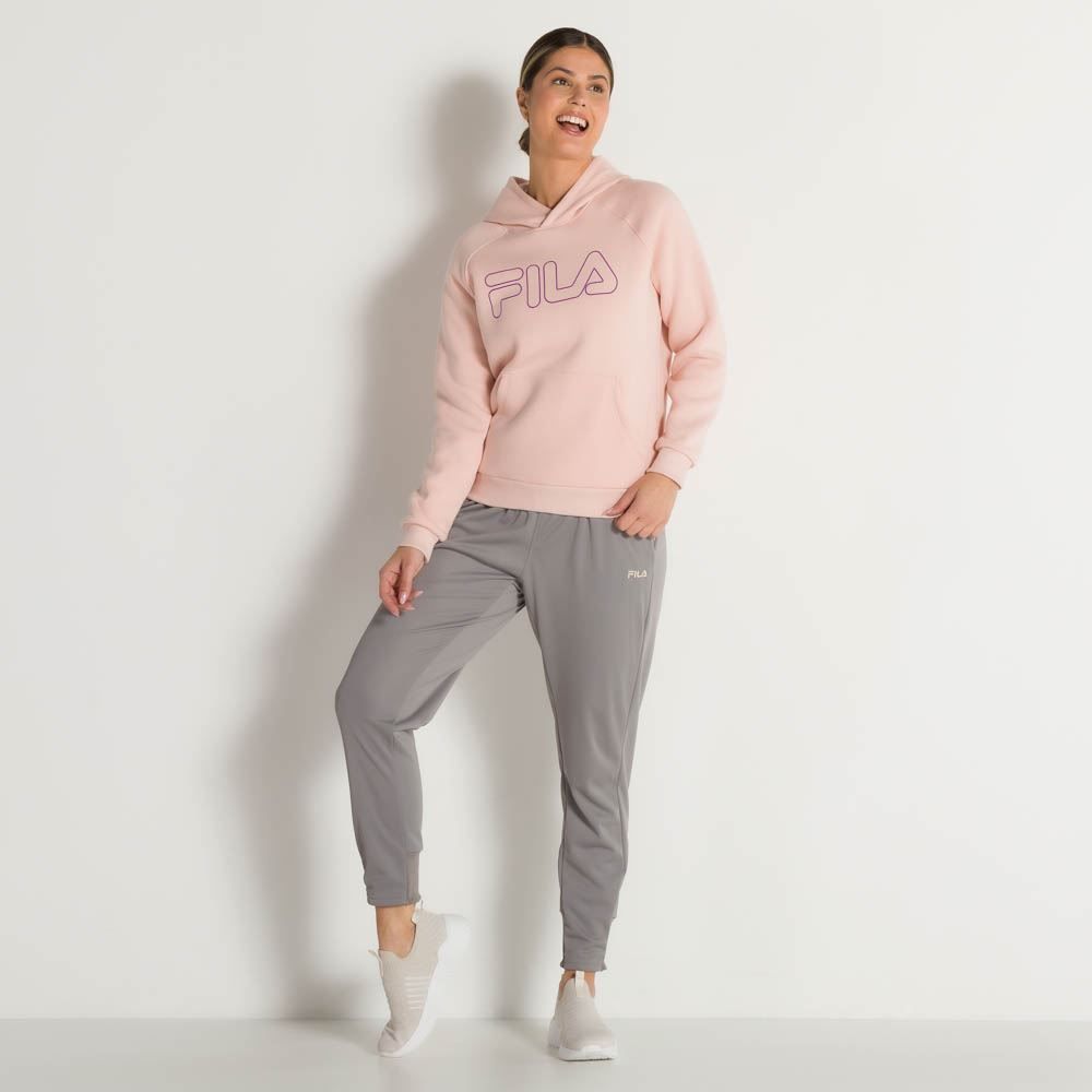 Blusão Letter Outline Peluciado Fila