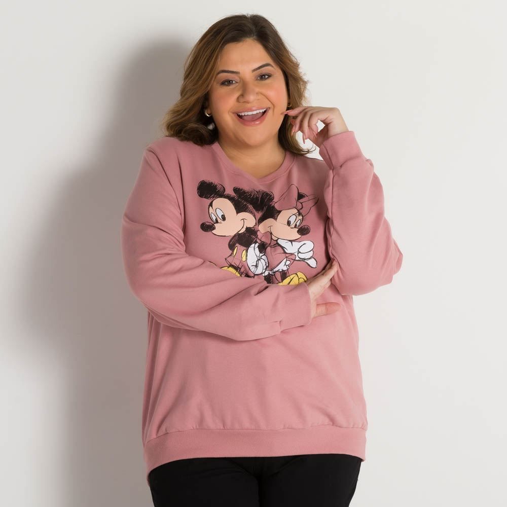Blusão Mickey e Minnie Com Felpa Disney