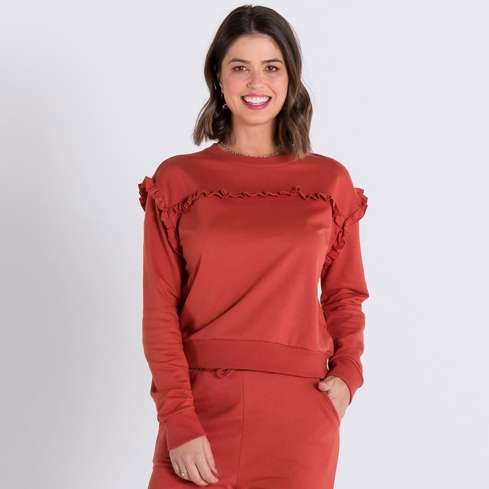 Blusão Moletinho com Fru-Fru Boby Blues