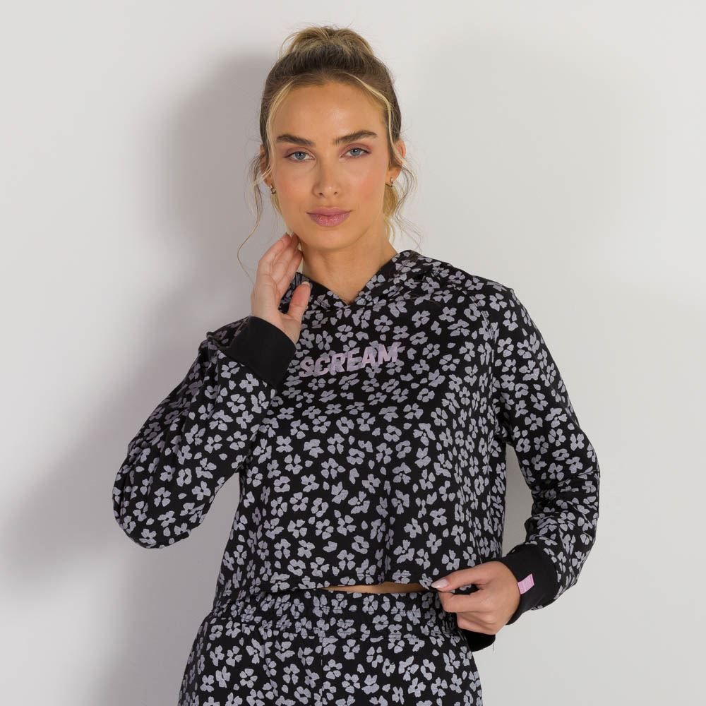Blusão Moletinho Floral Scream