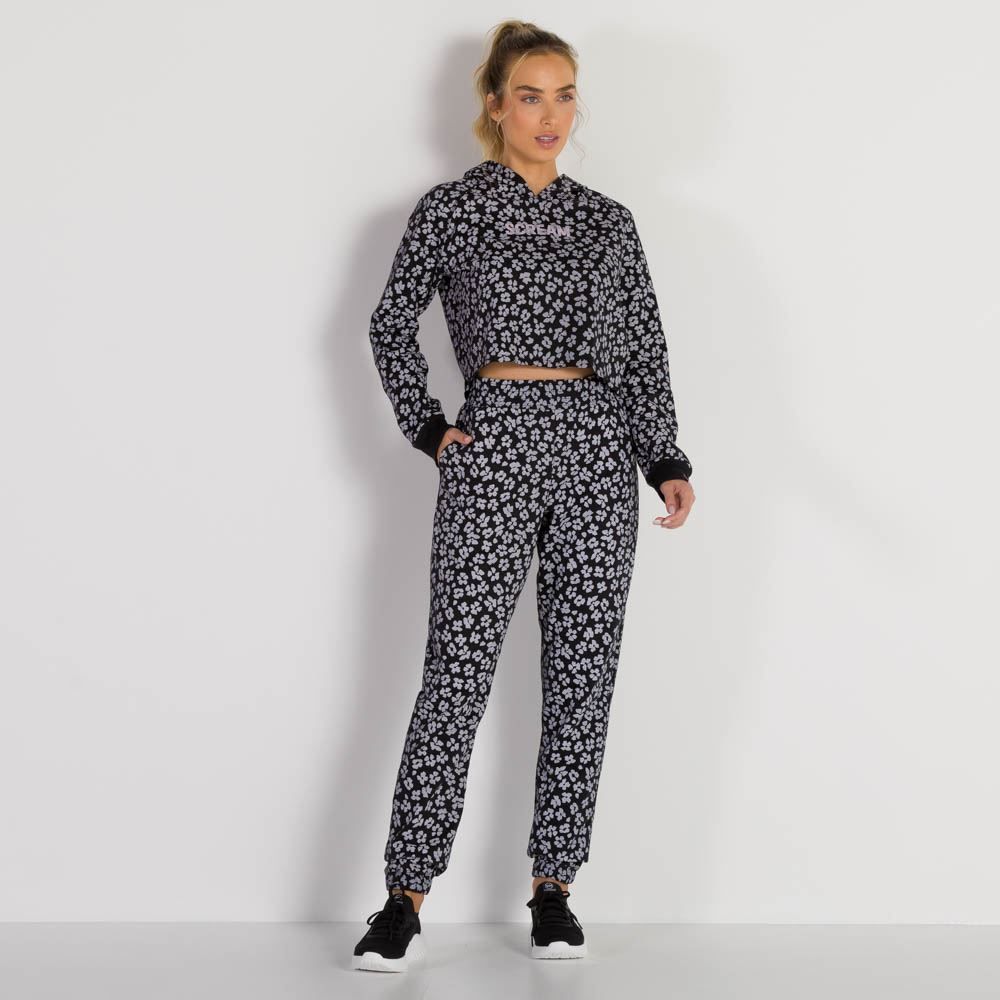 Blusão Moletinho Floral Scream