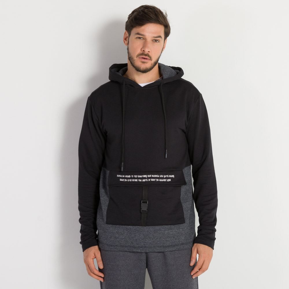 Blusão Moletom Com Capuz e Estampa Scream