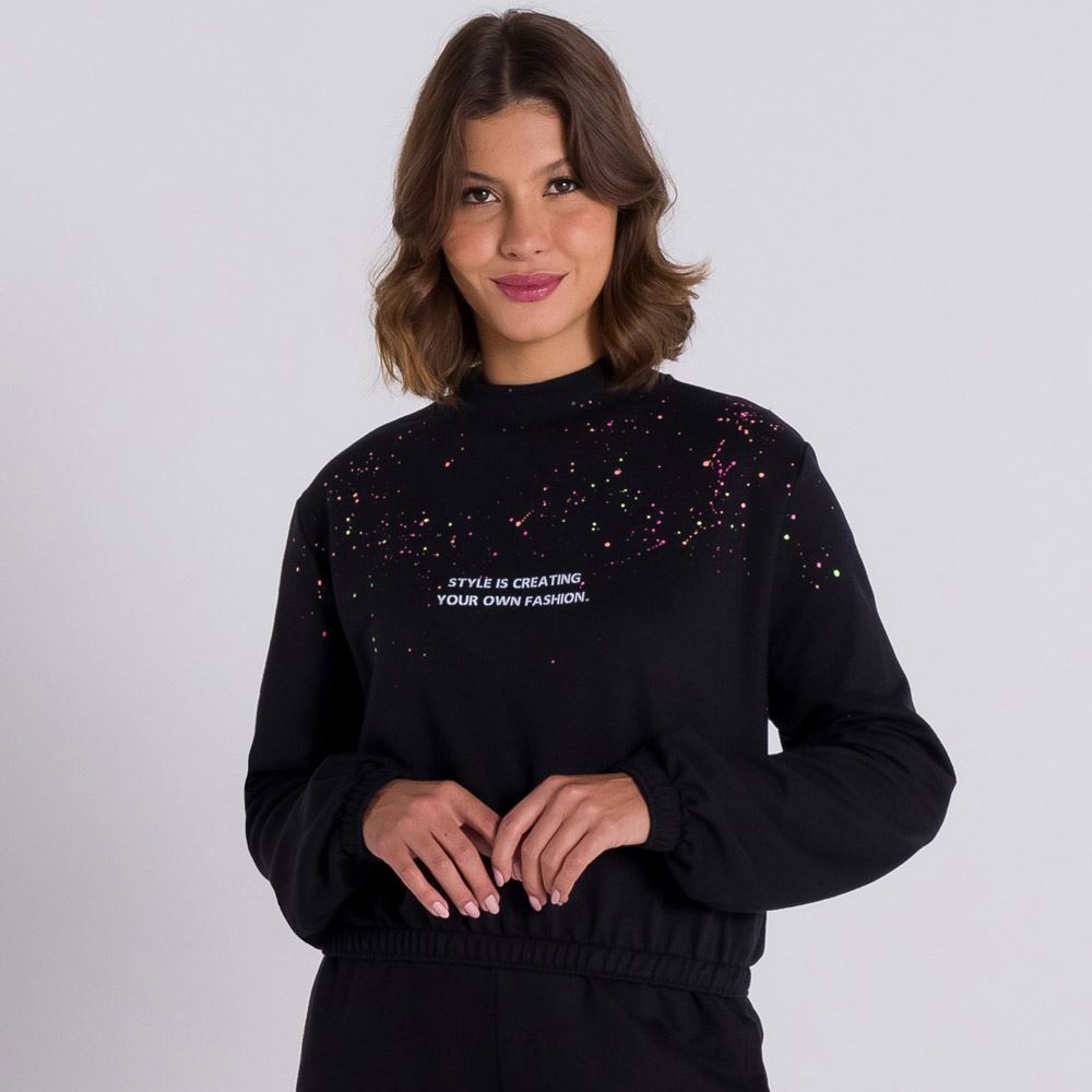 Blusão Moletom com Respingos Boby Blues