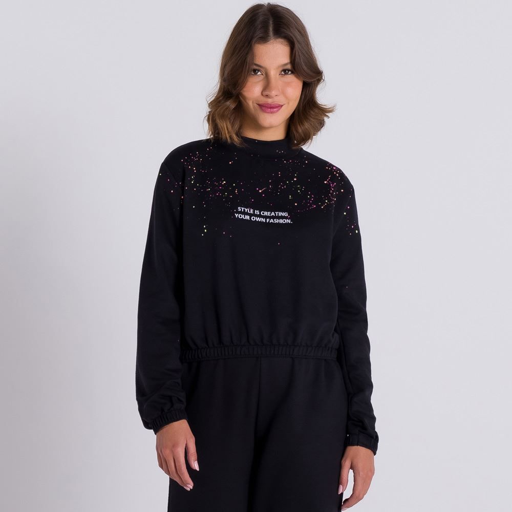 Blusão Moletom com Respingos Boby Blues