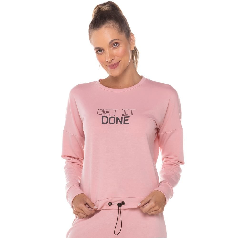 Blusão Moletom Leve com Escrita Frontal Scream