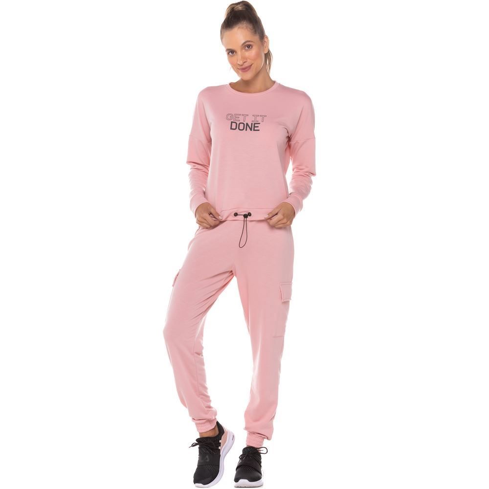 Blusão Moletom Leve com Escrita Frontal Scream