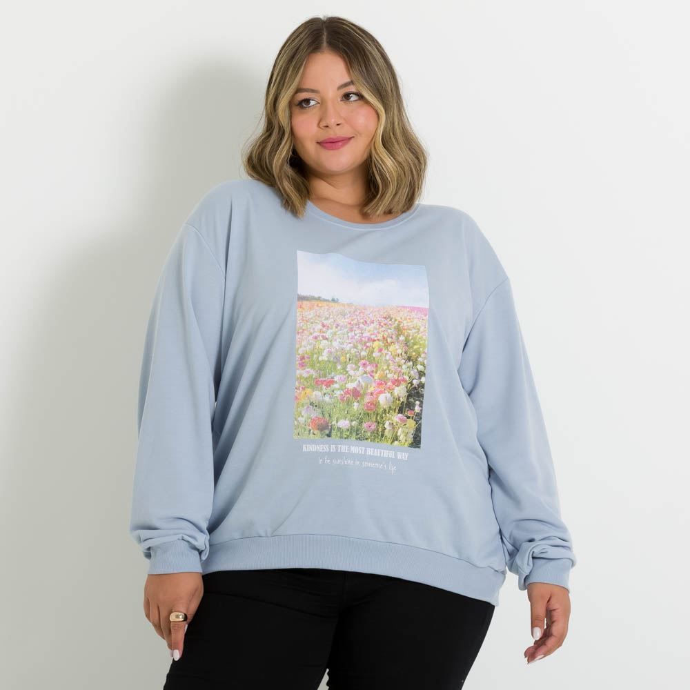 Blusão Plus Size Borboleta sem Felpa Patricia Foster Mais