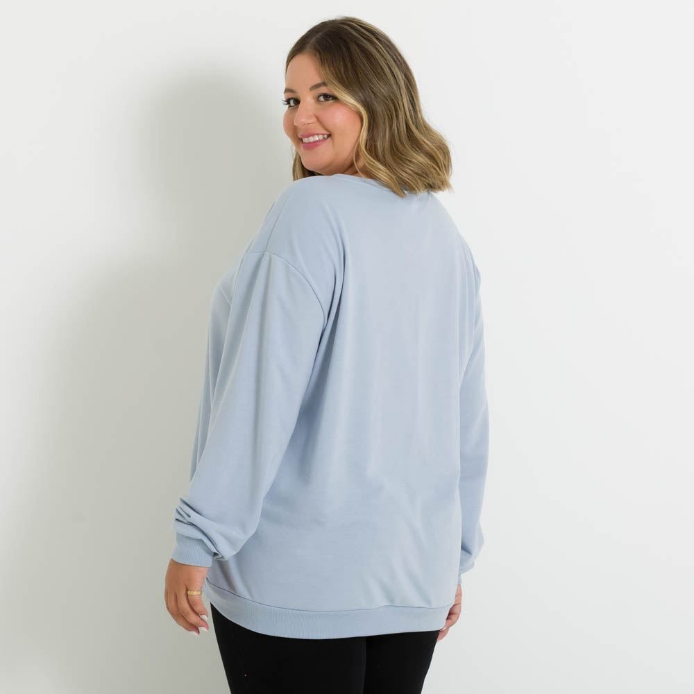 Blusão Plus Size Borboleta sem Felpa Patricia Foster Mais