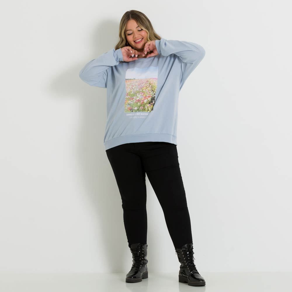 Blusão Plus Size Borboleta sem Felpa Patricia Foster Mais