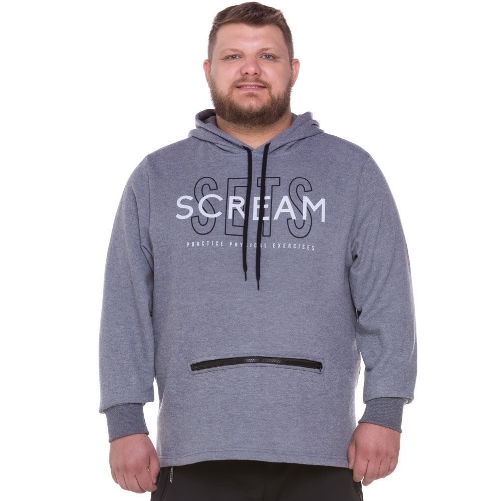 Blusão Plus Size Moletom + Capuz Sets Scream
