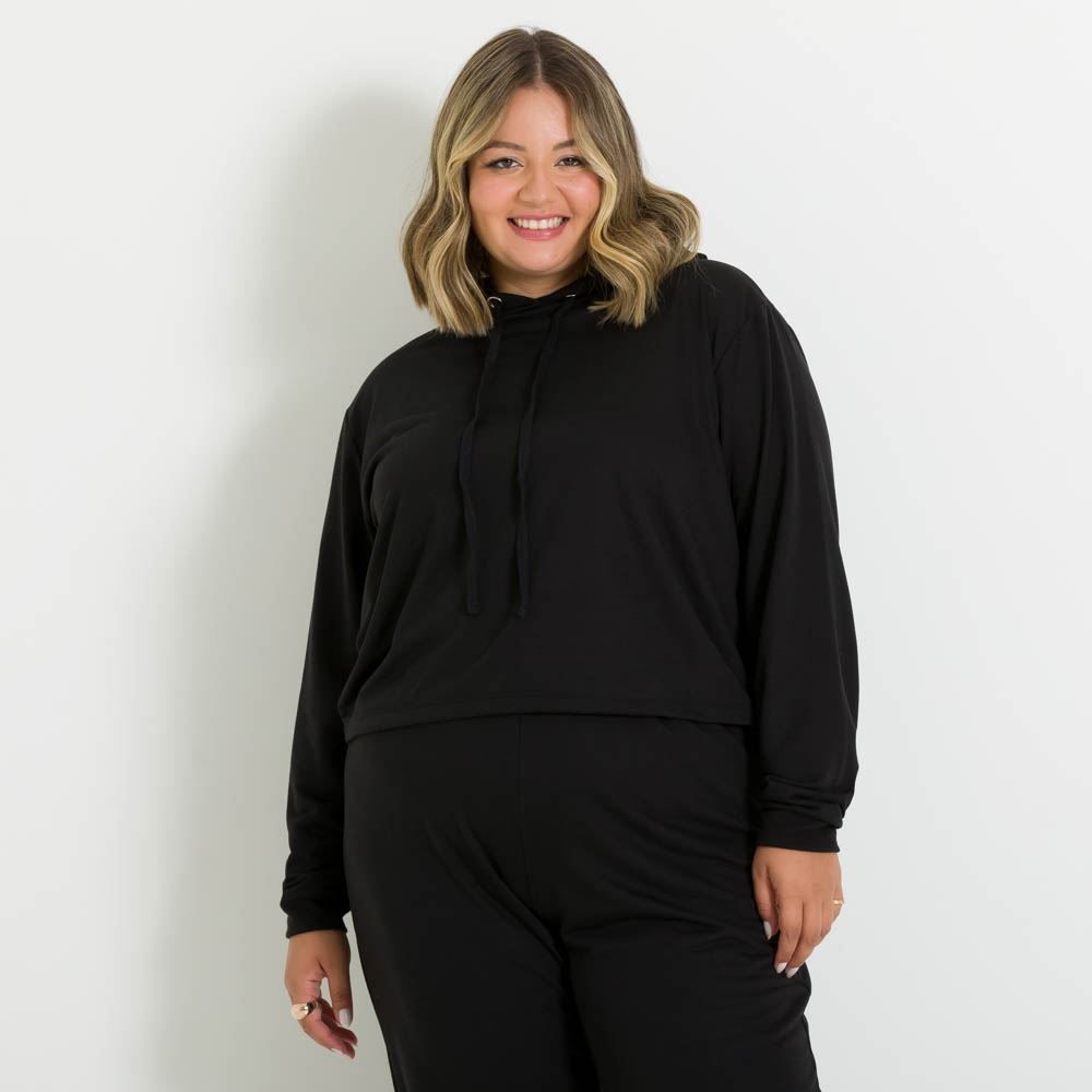 Blusão Plus Size Moletom sem Felpa Patricia Foster Mais