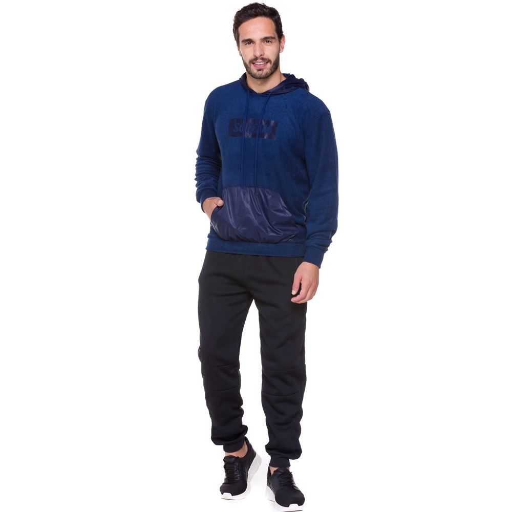 Blusão Plush com Capuz +Tactel Scream