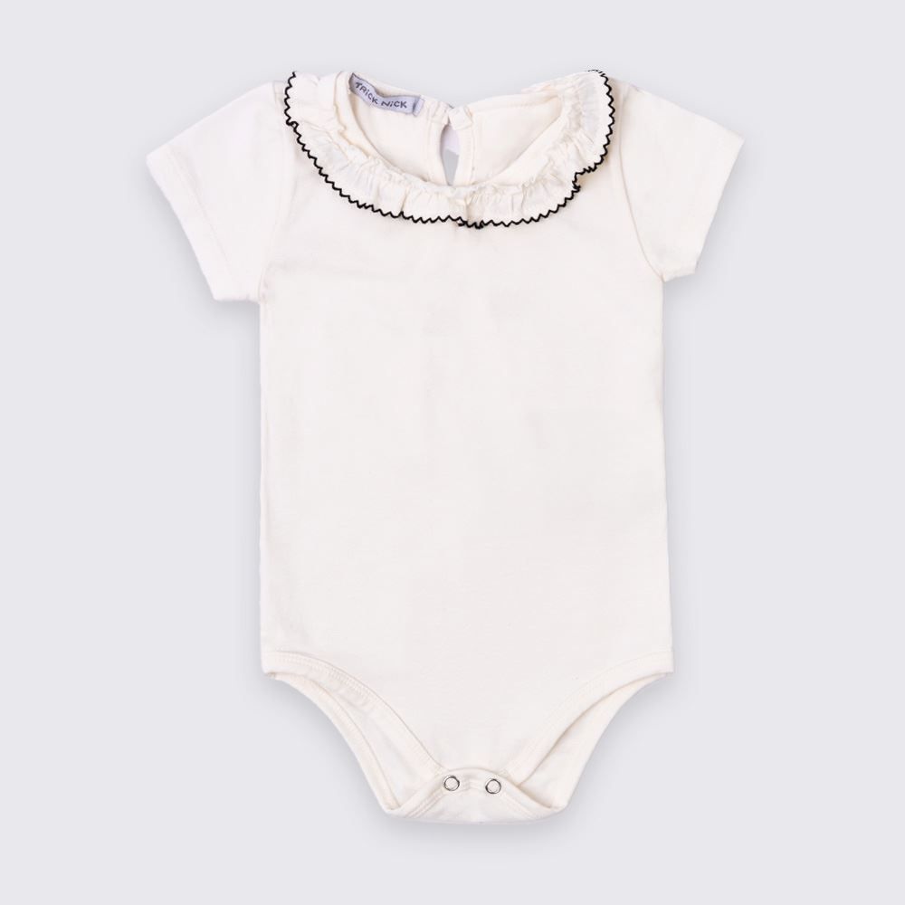 Body Bebê Menina Com Babado Na Gola Trick Nick