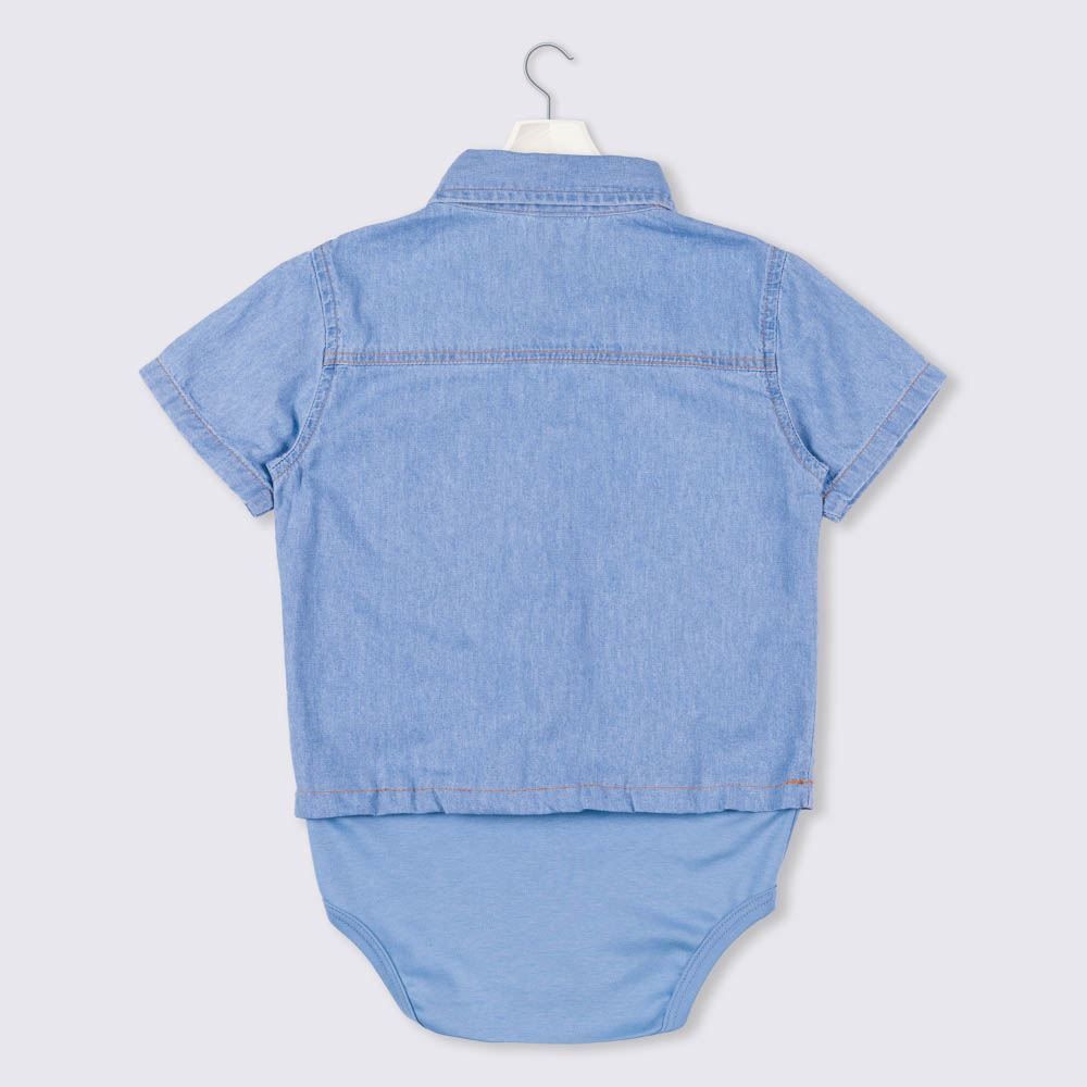 Body Camisa 1 a 3 anos Jeans + Malha Yoyo Kids