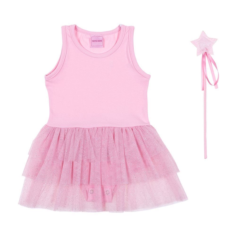 Body com Tule 1 a 3 Anos com Varinha Yoyo Kids