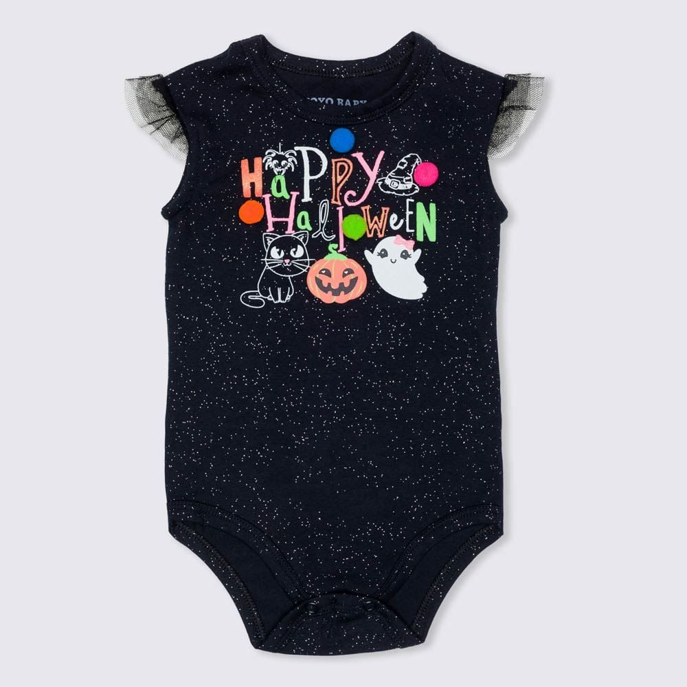 Body de Bebê Menina Brilha no Escuro Halloween Yoyo Baby