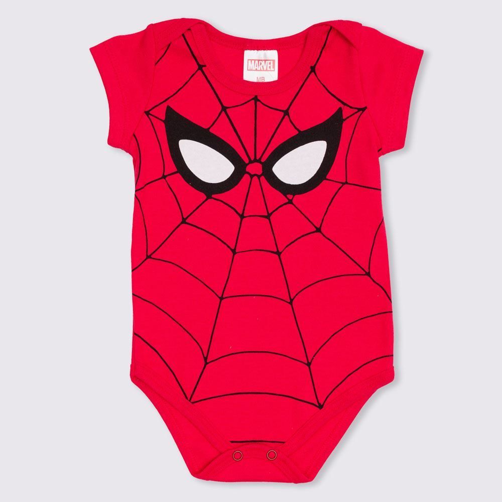Body de Bebê Menino Homem Aranha Marlan Malhas